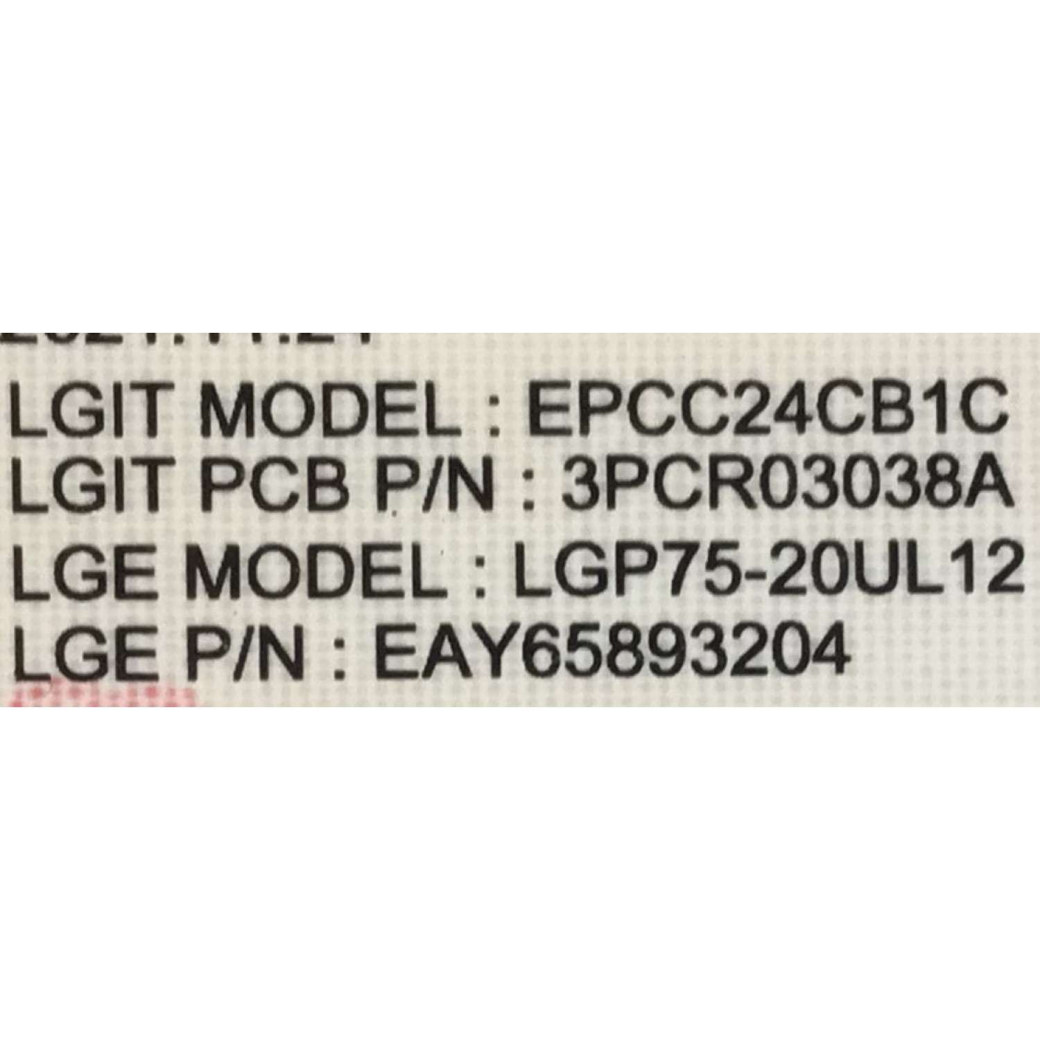 FUENTE DE PODER ORIGINAL PARA TV LG / NUMERO DE PARTE EAY65893204 / LGP75-20UL12 / EPCC24CB1C / 3PCR03038A / PANEL NC750EQH-ABLH1 / DISPLAY HV750QUB-E7F / MODELO 75QNED80UQA / 75QNED80AQA - Imagen 3